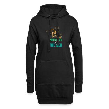 Poseidon Protector of the Sea Taucher Geschenkidee - Hoodie-Kleid - Schwarz - Vorne