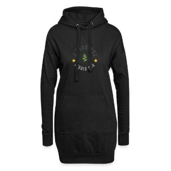 je peux pas je suis bio - Sweat-shirt à capuche long Femme - noir - Devant