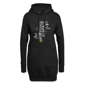 Fuck me - Hoodie-Kleid - Schwarz - Vorne