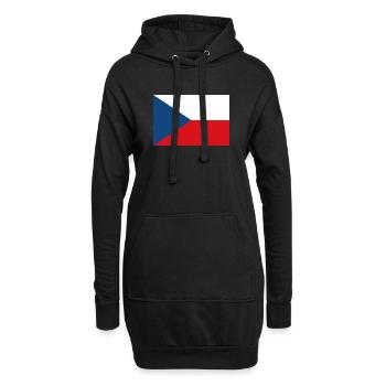 Tschechien tschechisch Flagge Fahne - Hoodie-Kleid - Schwarz - Vorne
