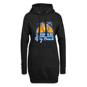 I Need To Be Seahabilitated Ruby Beach Summer - Hoodie-Kleid - Schwarz - Vorne