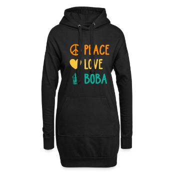 Peace Love Boba Graphic Tea Lover Tea Drinker Bubb - Hoodie-Kleid - Schwarz - Vorne