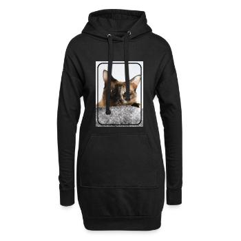 Siamkatze ganz süss und frech. - Hoodie-Kleid - Schwarz - Vorne