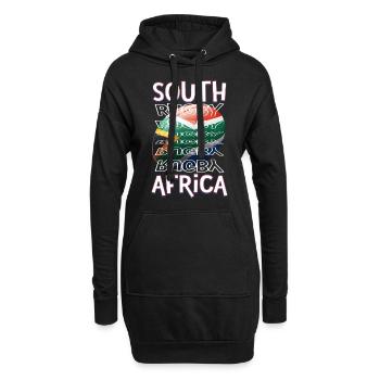 Rugby South Africa Südafrika Rugby Fan - Hoodie-Kleid - Schwarz - Vorne