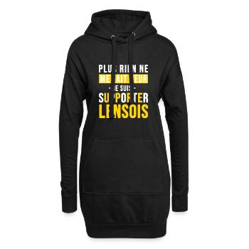 Lens football supporter lensois foot - Sweat-shirt à capuche long Femme - noir - Devant