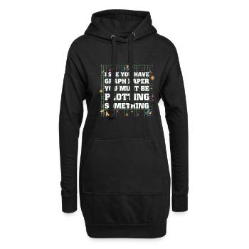 Math Teacher I see you have graph paper you must - Hoodie-Kleid - Schwarz - Vorne