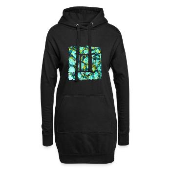 zwillinge e 241 - Hoodie-Kleid - Schwarz - Vorne