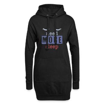 schlafen witziger spruch - Hoodie-Kleid - Schwarz - Vorne