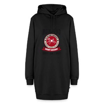 Adopt Don't shop Hunde Tierschutz Ausland Geschenk - Hoodie-Kleid - Schwarz - Vorne - AI Model Female 172 light (172cm)