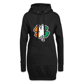 Irish Flag - Hoodie-Kleid - Schwarz - Vorne