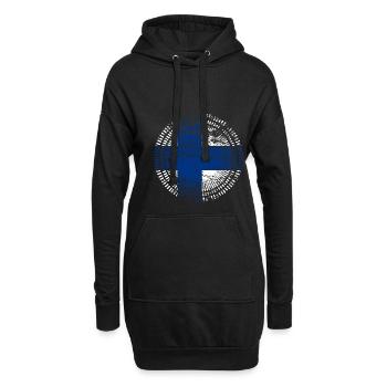 Finlande - Sweat-shirt à capuche long Femme - noir - Devant