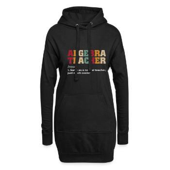 Math Teacher Algebra Teacher Noun Definition - Hoodie-Kleid - Schwarz - Vorne