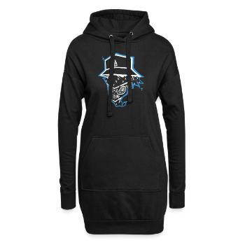 U.B. HOODLUM - Sweat-shirt à capuche long Femme - noir - Devant