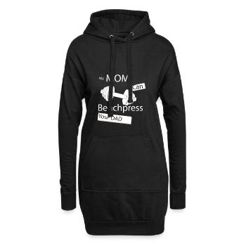 Fitness - Hoodie-Kleid - Schwarz - Vorne