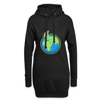 Cadeau pour la démonstration d'un écologiste sur Terre - Sweat-shirt à capuche long Femme - noir - Devant