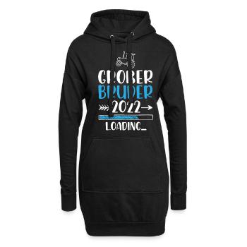 Großer Bruder 2022 Loading Traktor - Hoodie-Kleid - Schwarz - Vorne