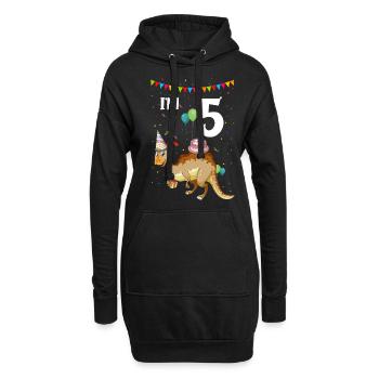 Paläontologie-Lehrer und Parasaurolophus Motif - Hoodie-Kleid - Schwarz - Vorne