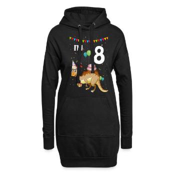 Paläontologie-Lehrer und Parasaurolophus Motif - Hoodie-Kleid - Schwarz - Vorne