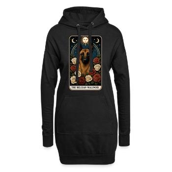 Belgischer Malinois - Hoodie-Kleid - Schwarz - Vorne