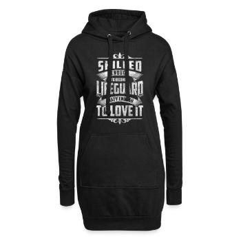 Eau de piscine surveillée - Sweat-shirt à capuche long Femme - noir - Devant