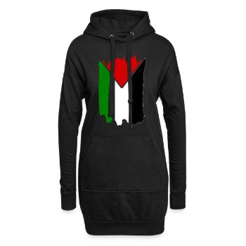 free palestine - Hoodie-Kleid - Schwarz - Vorne