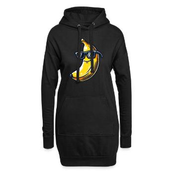 Cool Banana Fruit Lunettes de soleil d’été Fruity - Sweat-shirt à capuche long Femme - noir - Devant