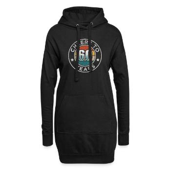 Prost auf 60 Jahre Jahrgang 60. Geburtstag - Hoodie-Kleid - Schwarz - Vorne