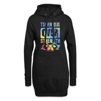 Lutte Ringen Grabling - Sweat-shirt à capuche long Femme - noir - Devant
