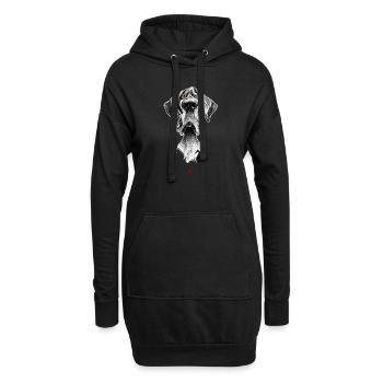 Sketchy Dog - Hoodie Dress - black - Front