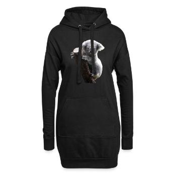 Koala - Hoodie-Kleid - Schwarz - Vorne
