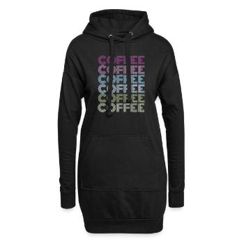 coffee kaffee - Hoodie-Kleid - Schwarz - Vorne