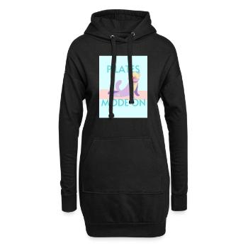 Pilates mode on - Sweat-shirt à capuche long Femme - noir - Devant