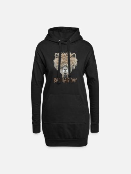 Bad Hair Day - Hoodie-Kleid - Schwarz