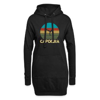 Capoeira Femme | Conception de Capoeira - Sweat-shirt à capuche long Femme - noir - Devant