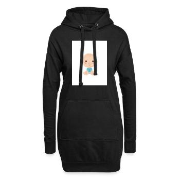 baby, kind, klein, Neugeborenes, - Hoodie-Kleid - Schwarz - Vorne