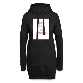 Not Listening - Hoodie-Kleid - Schwarz - Vorne
