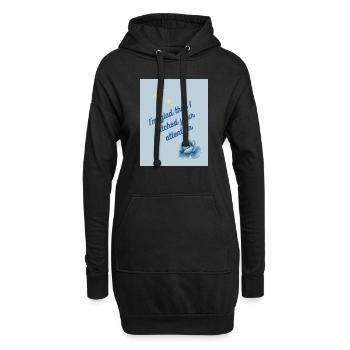 I'm glad for your attention - Hoodie Dress - black - Front