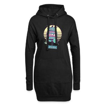 But First Salsa Retro Diner, Vintage, Dance Design - Hoodie-Kleid - Schwarz - Vorne
