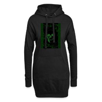 Grünschädel - Hoodie-Kleid - Schwarz - Vorne