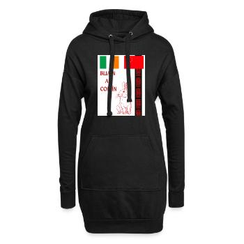 BLIAIN AN COINÍN, Année du Lapin en irlandais - Sweat-shirt à capuche long Femme - noir - Devant
