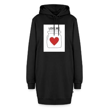 LIEBE MICH FÜRS LEBEN - Hoodie-Kleid - Schwarz - Vorne