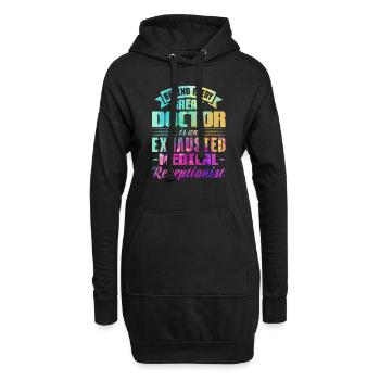 Derrière un médecin se cache un médecin épuisé - Sweat-shirt à capuche long Femme - noir - Devant