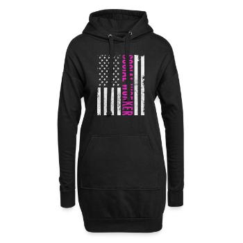 Travailleur social - American Patriot Patriotic Social - Sweat-shirt à capuche long Femme - noir - Devant