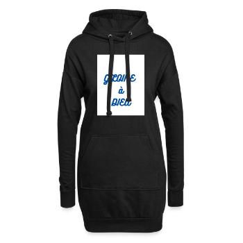 le créateur - Sweat-shirt à capuche long Femme - noir - Devant