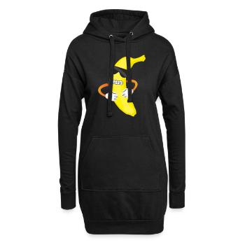 funny banana - Hoodie Dress - black - Front
