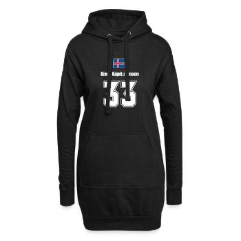 Island Trikot Nr.33 - Hoodie-Kleid - Schwarz - Vorne