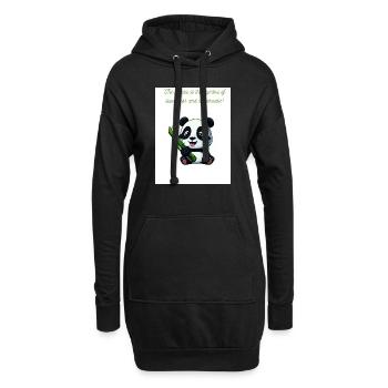 Panda-Skin - Hoodie-Kleid - Schwarz - Vorne