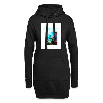 Tortues de rêve - Sweat-shirt à capuche long Femme - noir - Devant