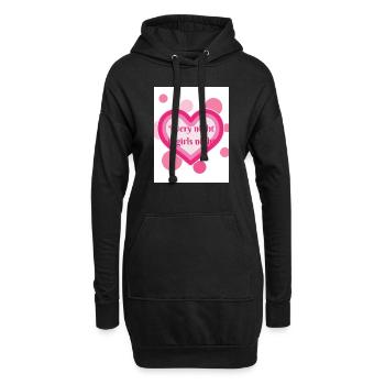 Every night is girls night! - Hoodie-Kleid - Schwarz - Vorne