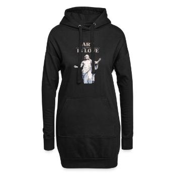 Vintage Is love - Hoodie-Kleid - Schwarz - Vorne